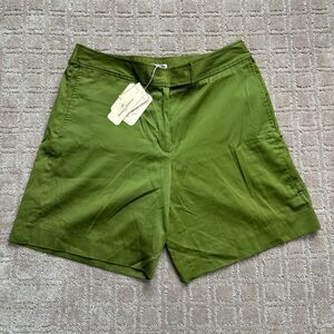 Tommy Bahama Shorts  Women's 10 Green Cotton Silk Safari Resort Golf Preppy NWT